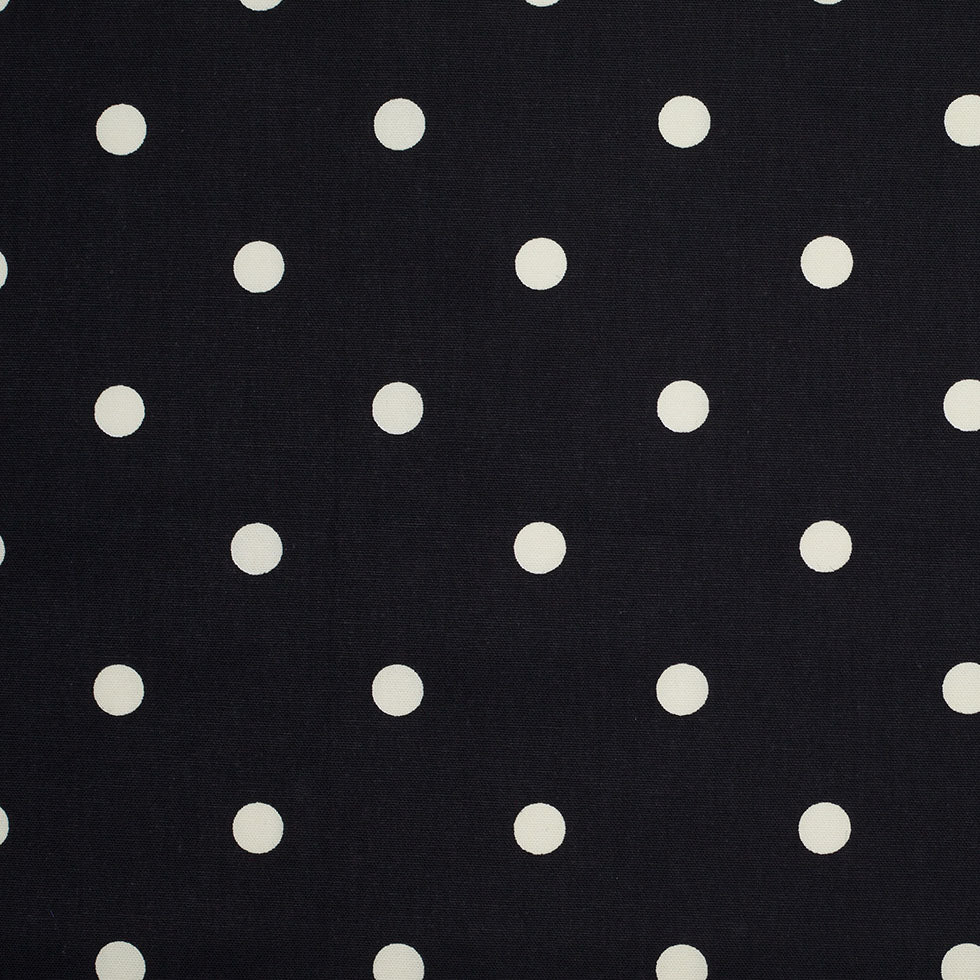 Licorice Cotton Canvas Polka Dots