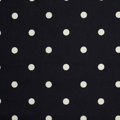 Licorice Cotton Canvas Polka Dots