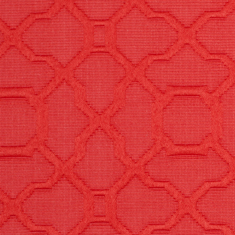 Candy Apple Raised Lattice Pattern Cotton Woven Detail