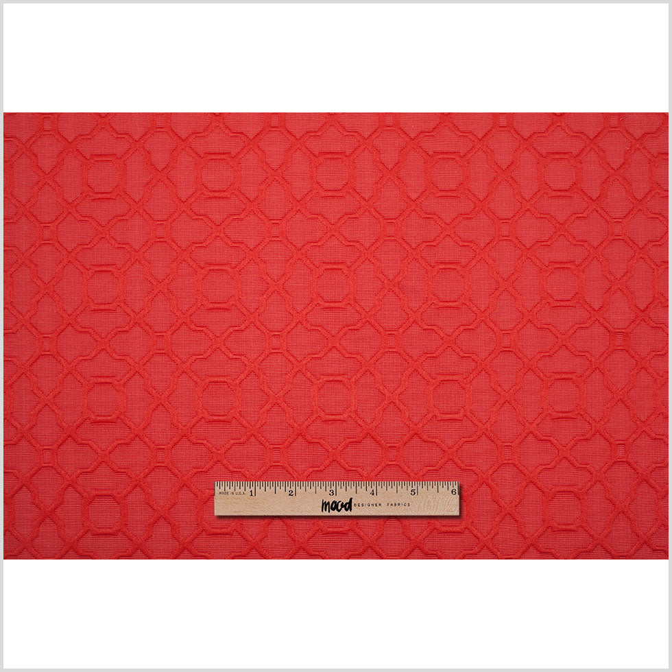 Candy Apple Raised Lattice Pattern Cotton Woven Full