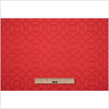 Candy Apple Raised Lattice Pattern Cotton Woven Full