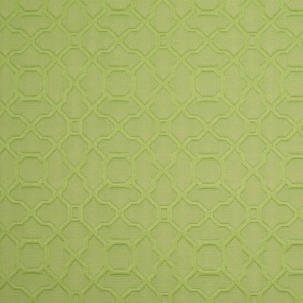Lime Raised Lattice Pattern Cotton Woven