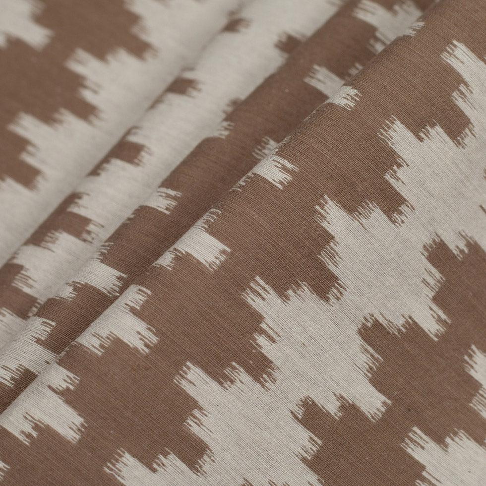 Ikat-Like Stripes Lightweight Cotton Woven Folded