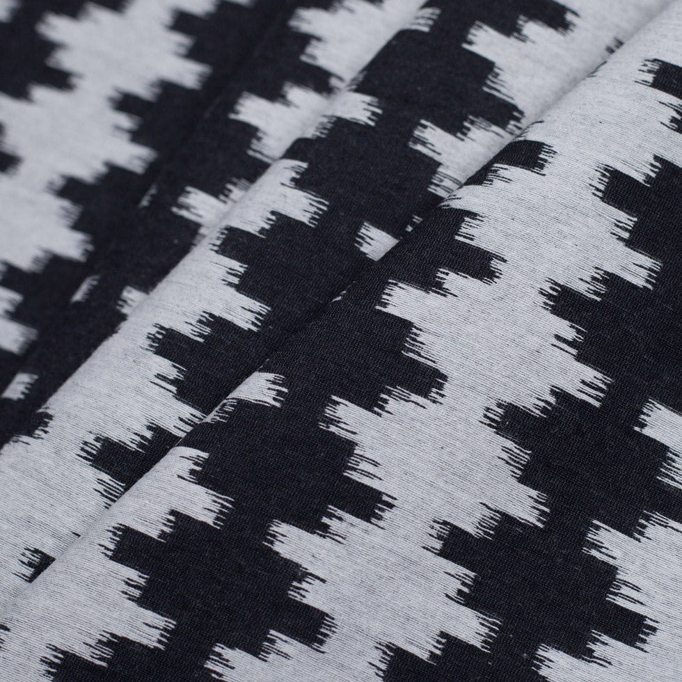 Ikat-Like Stripes Lightweight Cotton Woven Folded