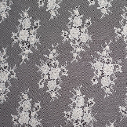 Beaded Lace - Off-White Floral