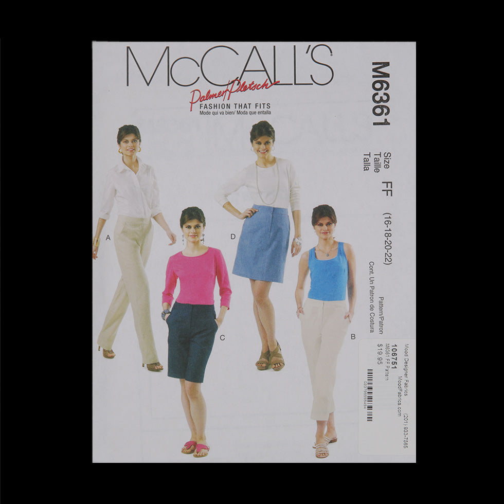 McCall's Bottom Pattern M6361 Size FF