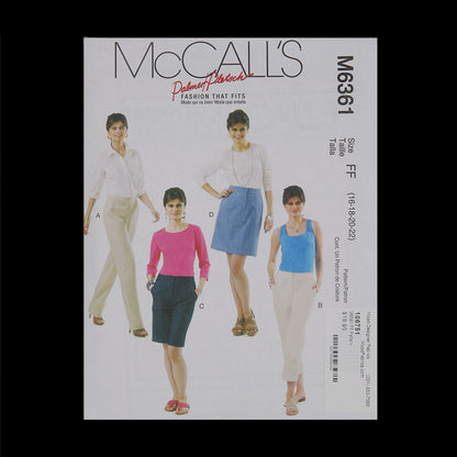 McCall's Bottom Pattern M6361 Size FF