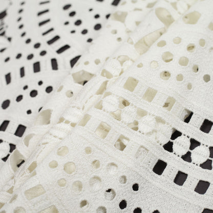 Beige Novelty Cotton Guipure Lace - Folded