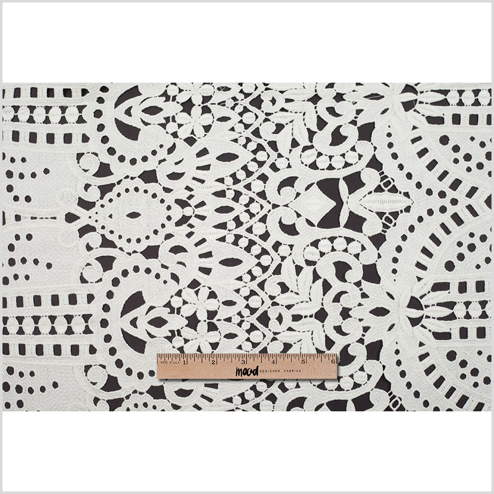 Beige Novelty Cotton Guipure Lace - Full