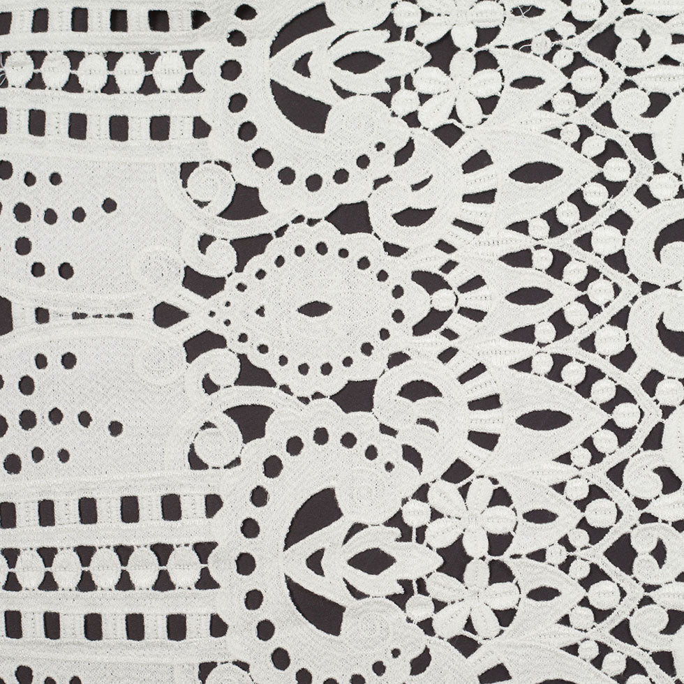 Beige Novelty Cotton Guipure Lace