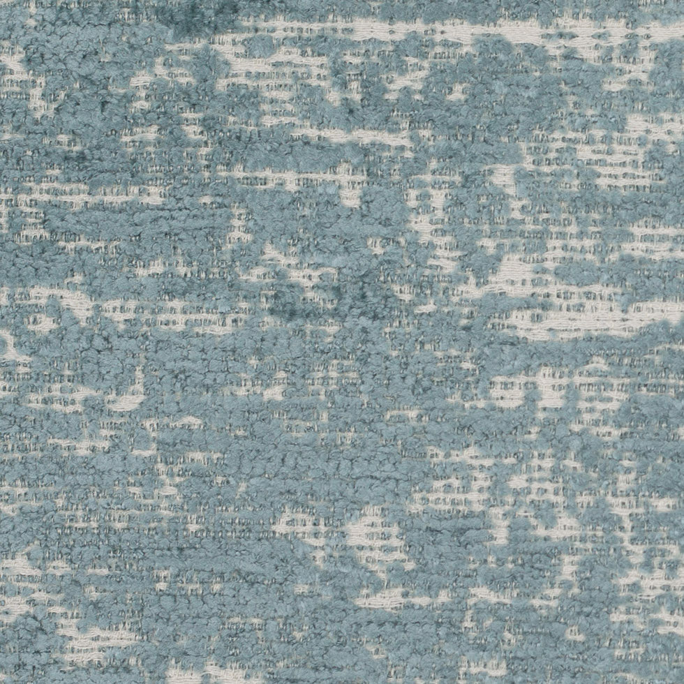 Turkish Cornflower Blue Polyester-Acrylic Flocked Woven - Detail