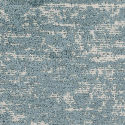 Turkish Cornflower Blue Polyester-Acrylic Flocked Woven - Detail