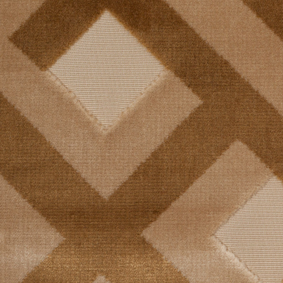 Nugget and Croissant Geometric Polyester-Acrylic Flocked Chenille Detail