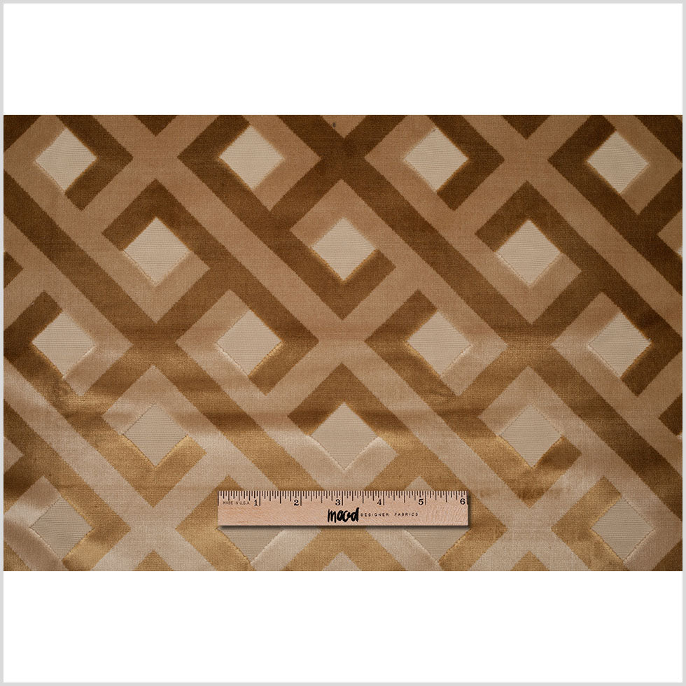 Nugget and Croissant Geometric Polyester-Acrylic Flocked Chenille Full