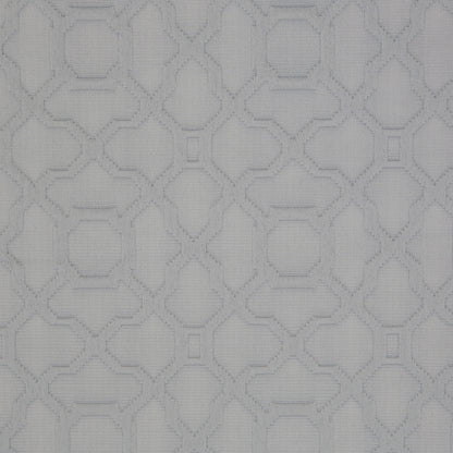Fog Gray Geometric Cotton-Polyester Brocade - Detail