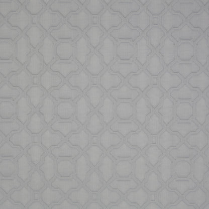 Fog Gray Geometric Cotton-Polyester Brocade