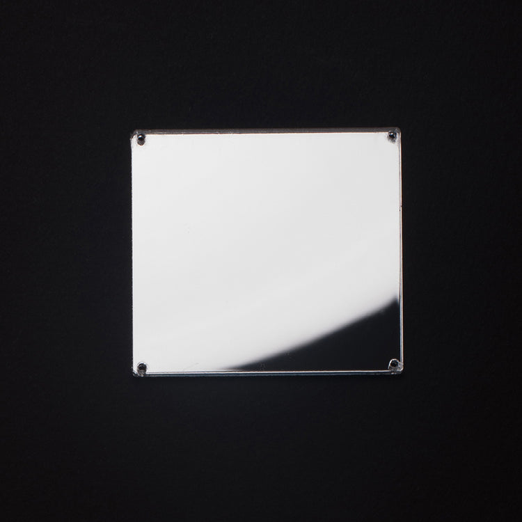template--25130090922057__main-Silver Laminate 4-Hole Square Plastic Mirror - 110L/70mm