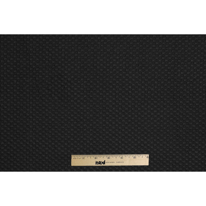 Black Stretch Cotton Bermuda Bullseye Pique - Folded