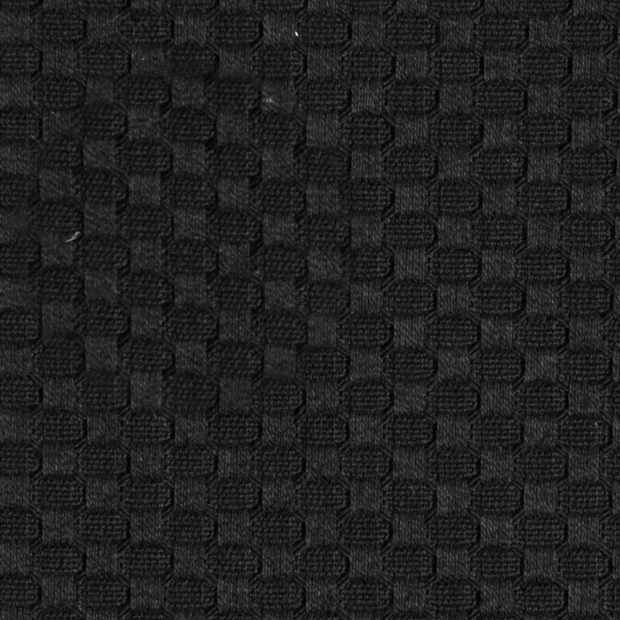 Black Stretch Cotton Bermuda Bullseye Pique - Full