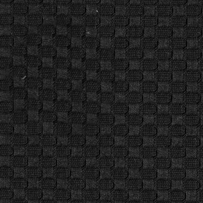 Black Stretch Cotton Bermuda Bullseye Pique - Full