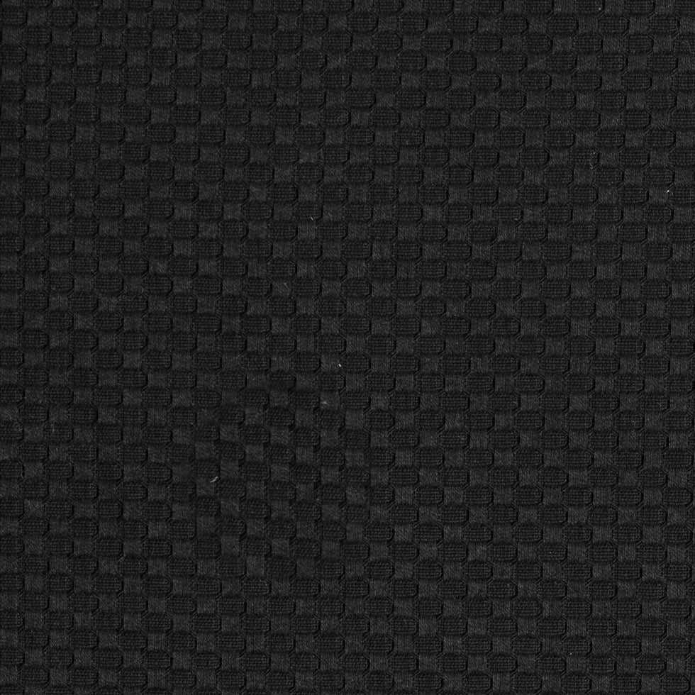 Black Stretch Cotton Bermuda Bullseye Pique