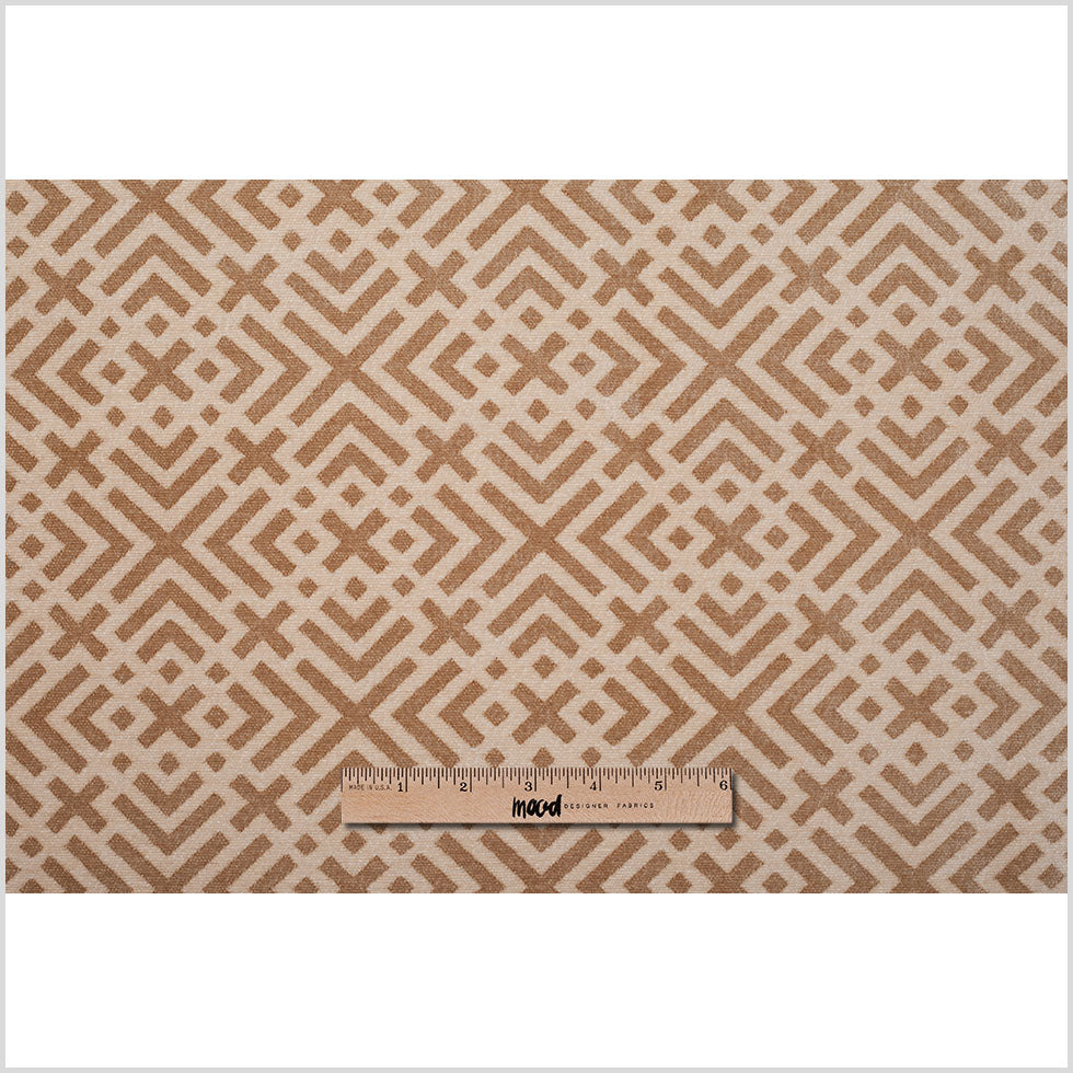 Tannin and Eggnog Geometric Acrylic-Polyester-Viscose Chenille Full
