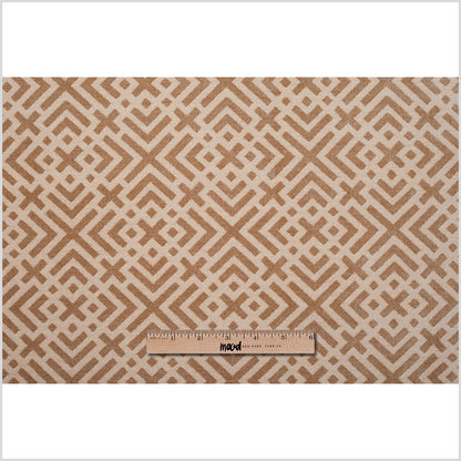 Tannin and Eggnog Geometric Acrylic-Polyester-Viscose Chenille Full