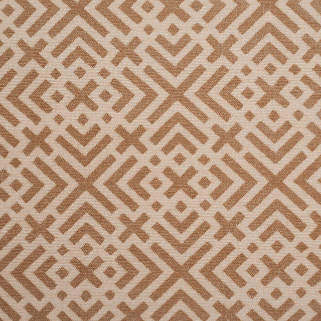 Tannin and Eggnog Geometric Acrylic-Polyester-Viscose Chenille