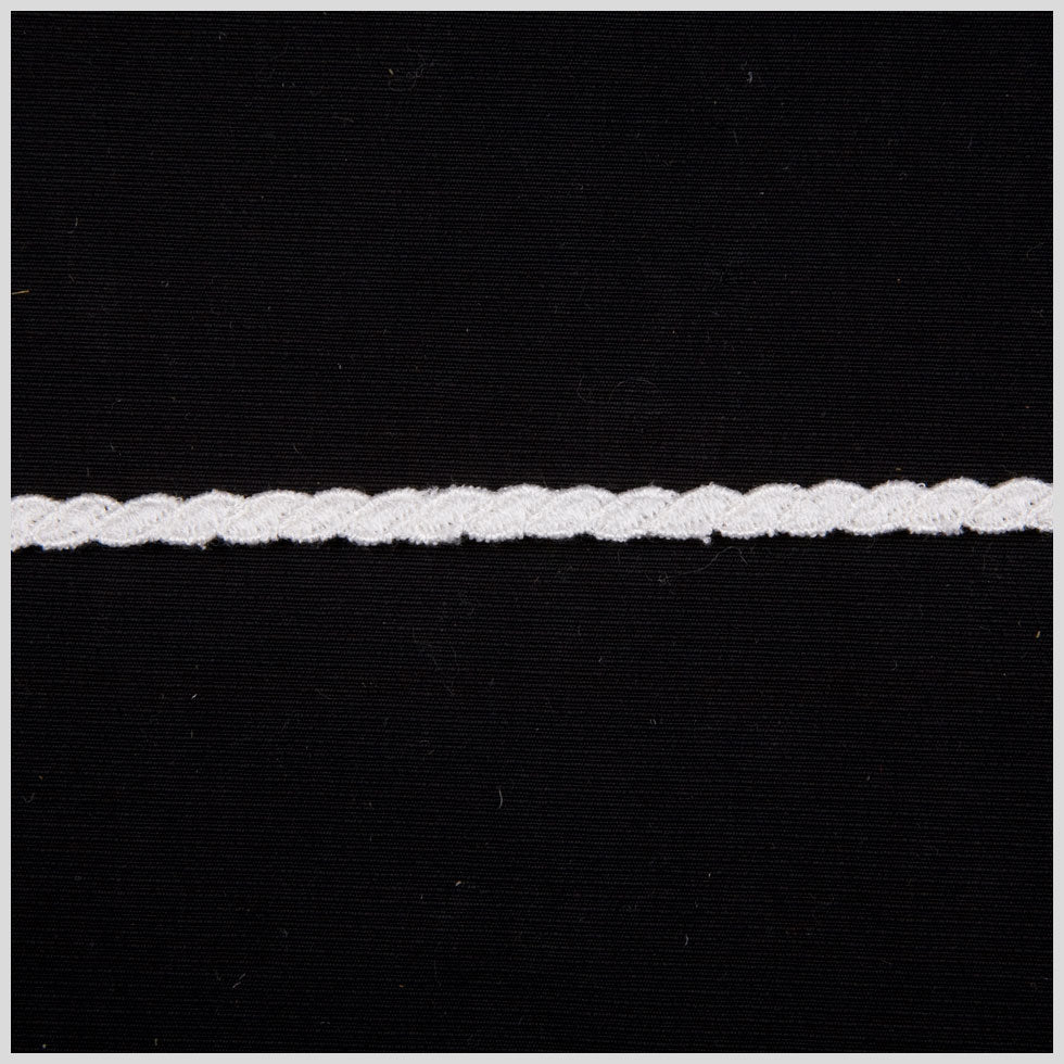 1/4" White Gimp Braid
