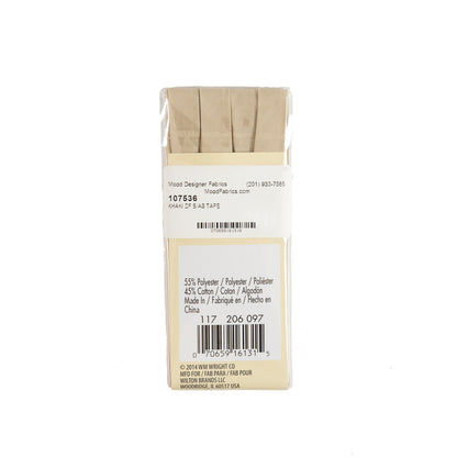 Wrights Khaki 1/2 Extra Wide Double Fold Bias Tape - Detail