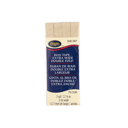 Wrights Khaki 1/2 Extra Wide Double Fold Bias Tape