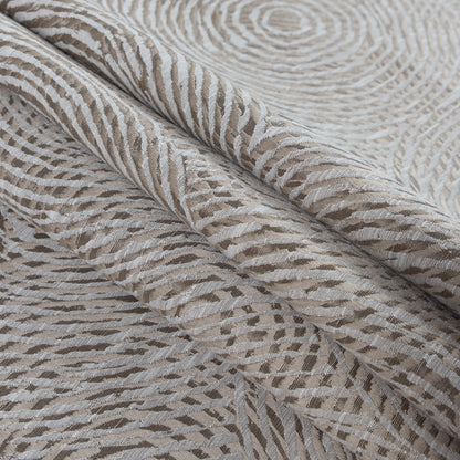 Linen Geometric Swirls on a Cotton and Polyester Woven - Folded