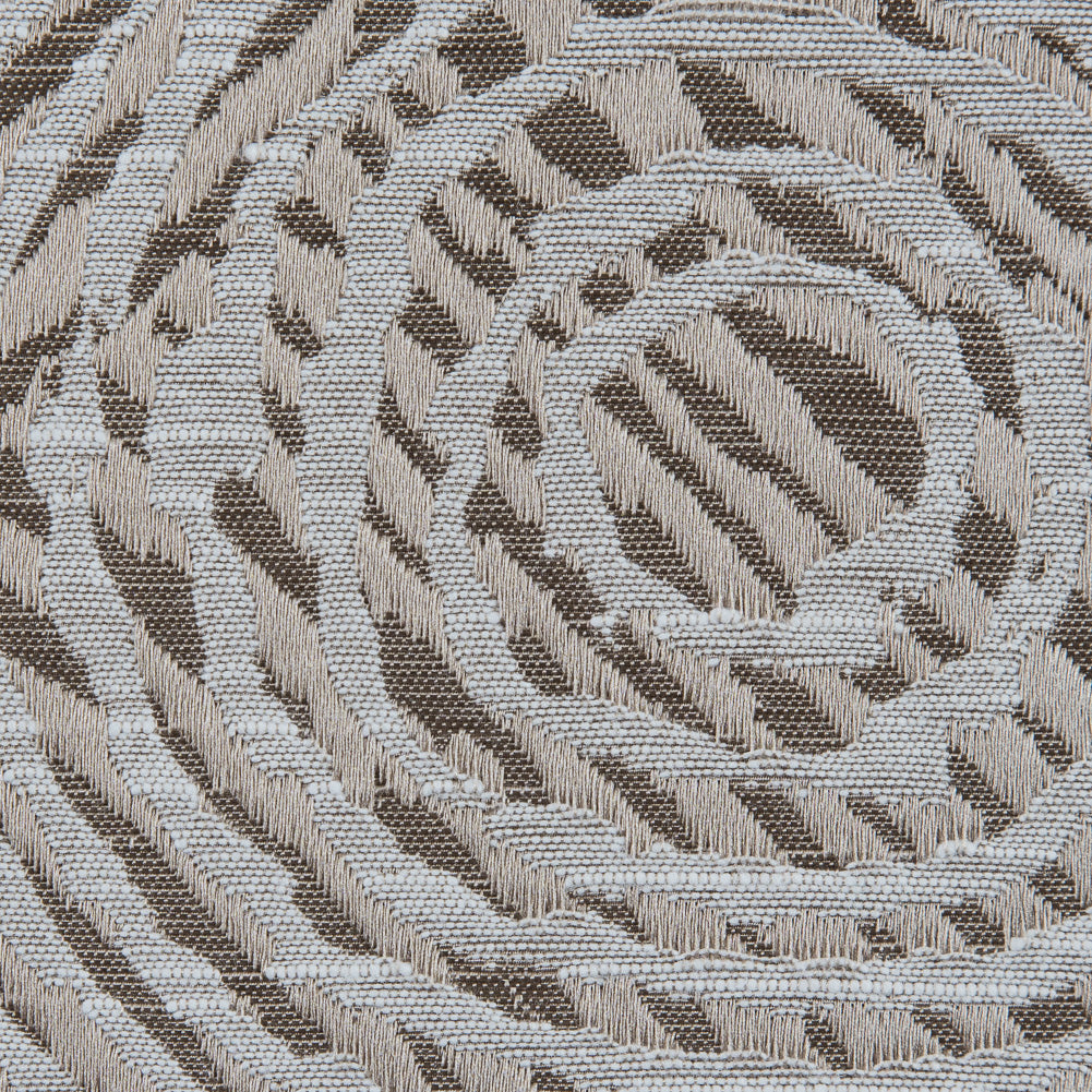 Linen Geometric Swirls on a Cotton and Polyester Woven - Detail