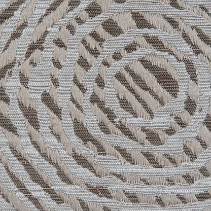 Linen Geometric Swirls on a Cotton and Polyester Woven - Detail