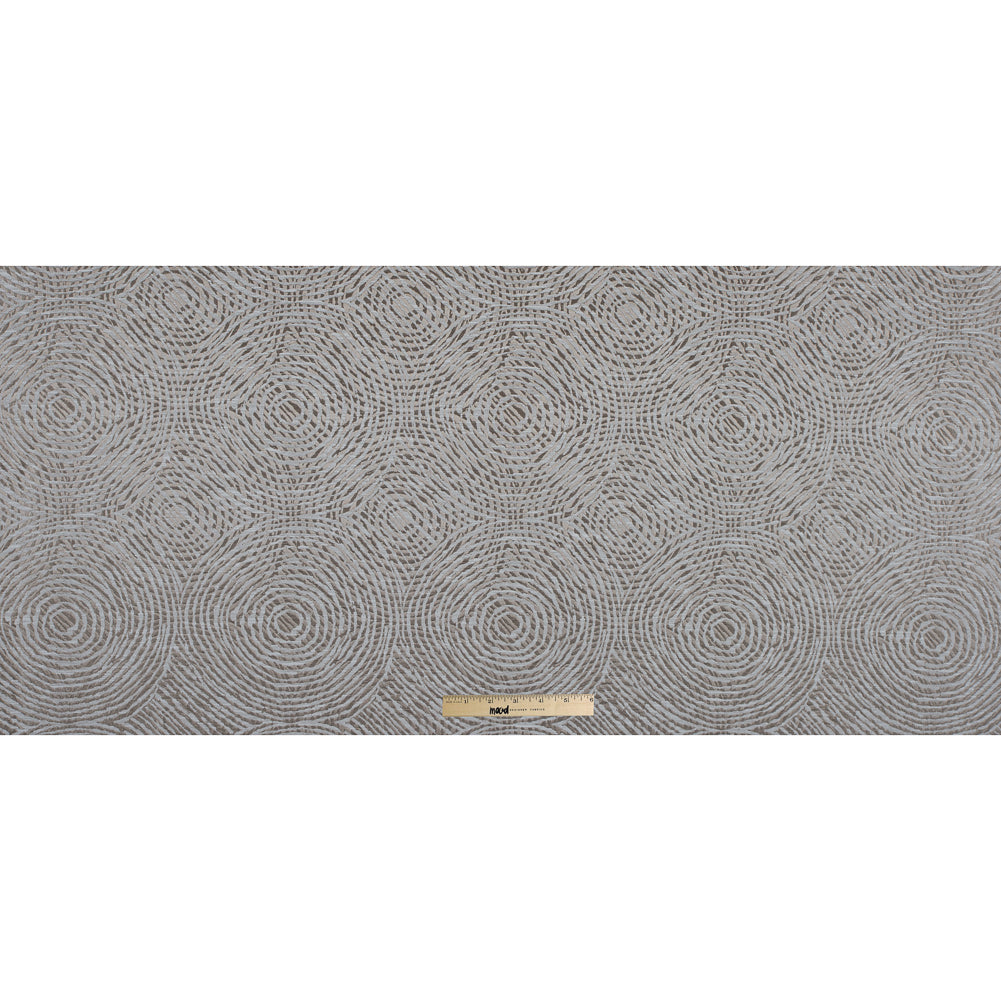 Linen Geometric Swirls on a Cotton and Polyester Woven - Full