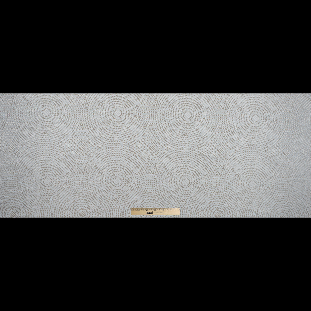 Champagne Geometric Swirls on a Cotton and Polyester Woven - Full