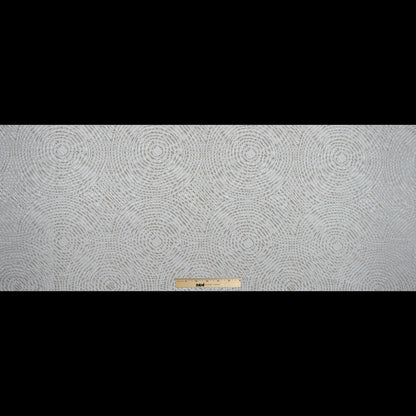 Champagne Geometric Swirls on a Cotton and Polyester Woven - Full