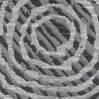 Slate Geometric Swirls on a Cotton and Polyester Woven - Detail