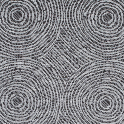 Slate Geometric Swirls on a Cotton and Polyester Woven