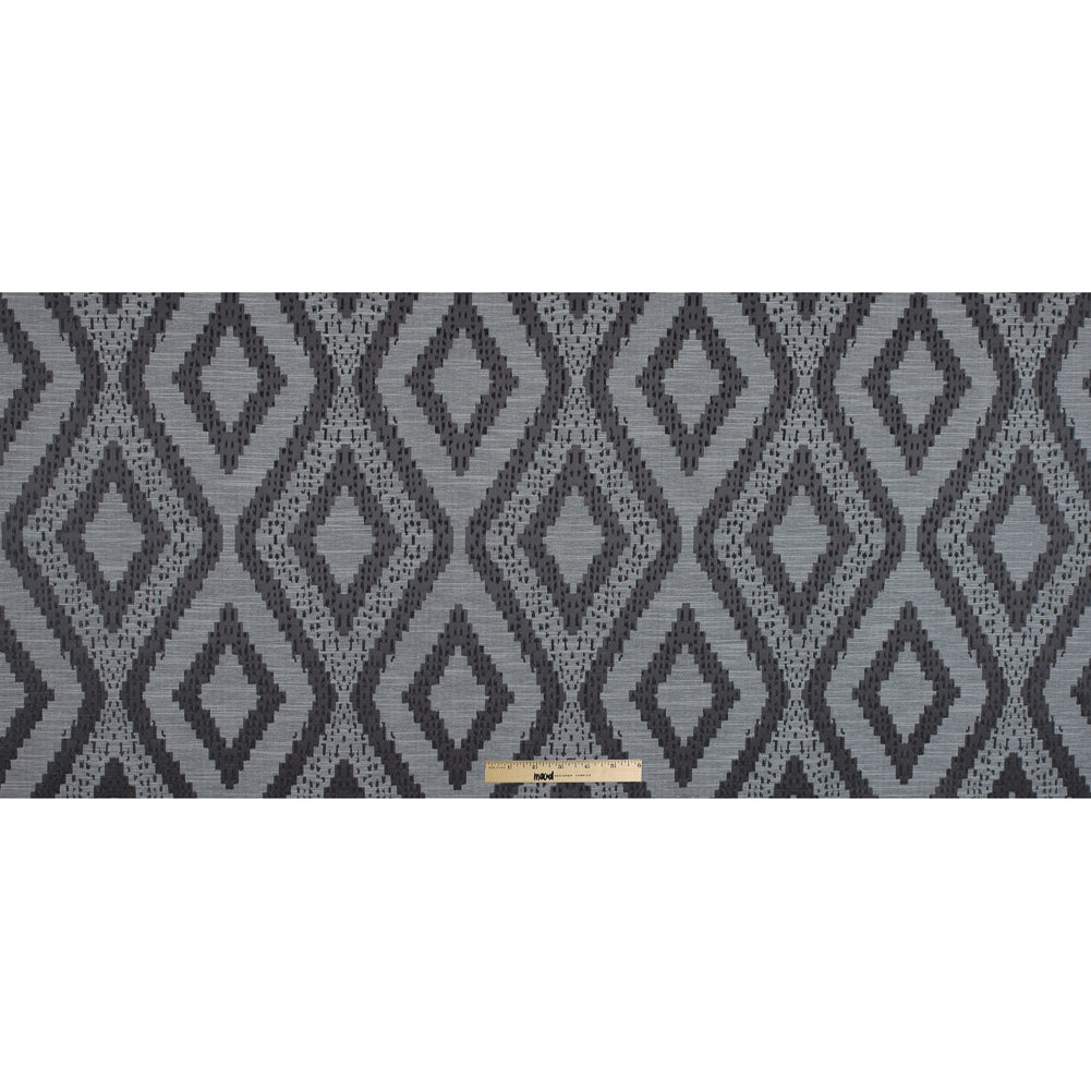 Slate Diamond Woven Cotton and Polyester Blend - Full