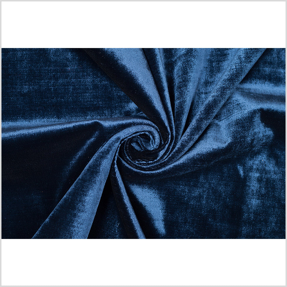 Turkish Royal Blue Polyester Velvet - Full