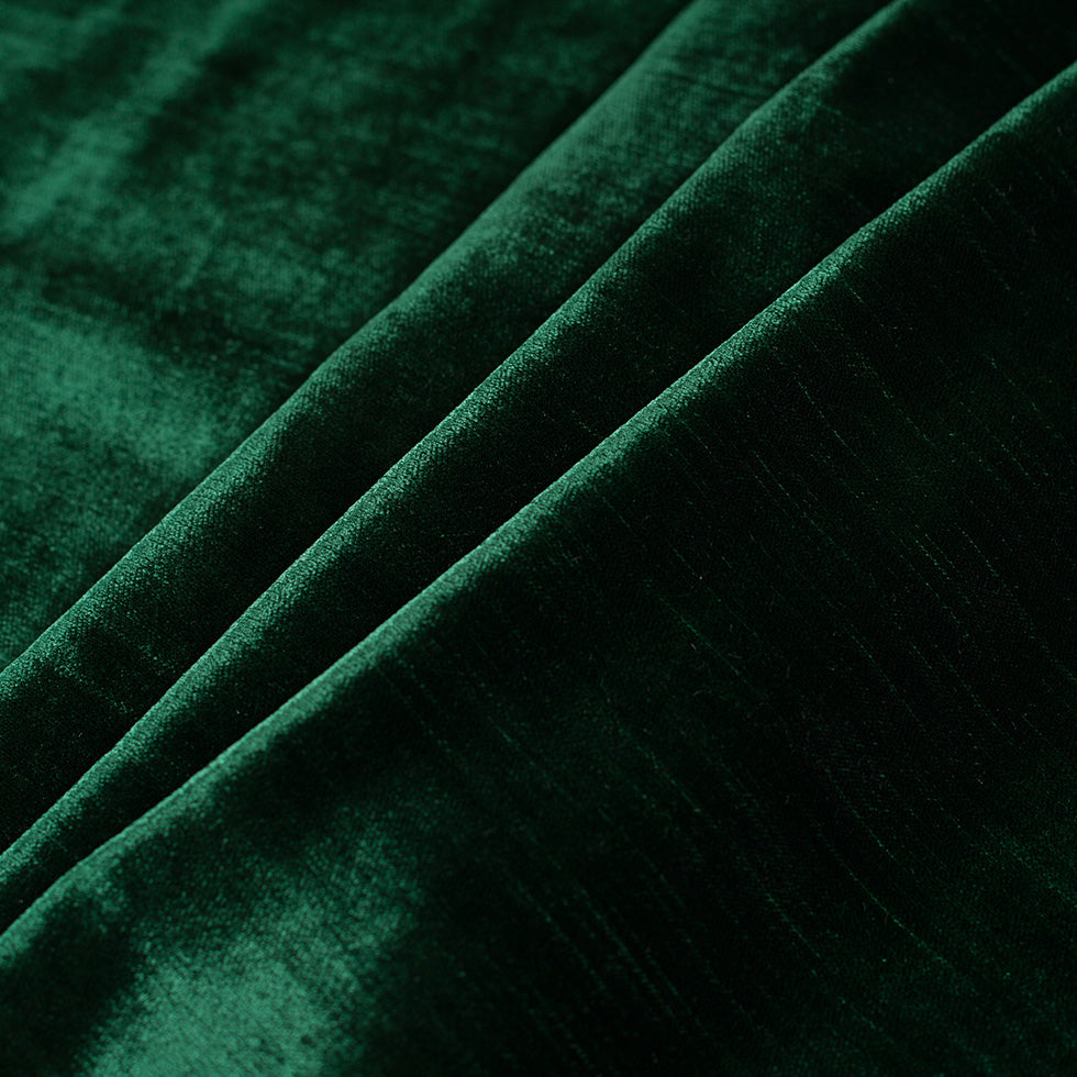 Turkish Emerald Polyester Velvet - Folded