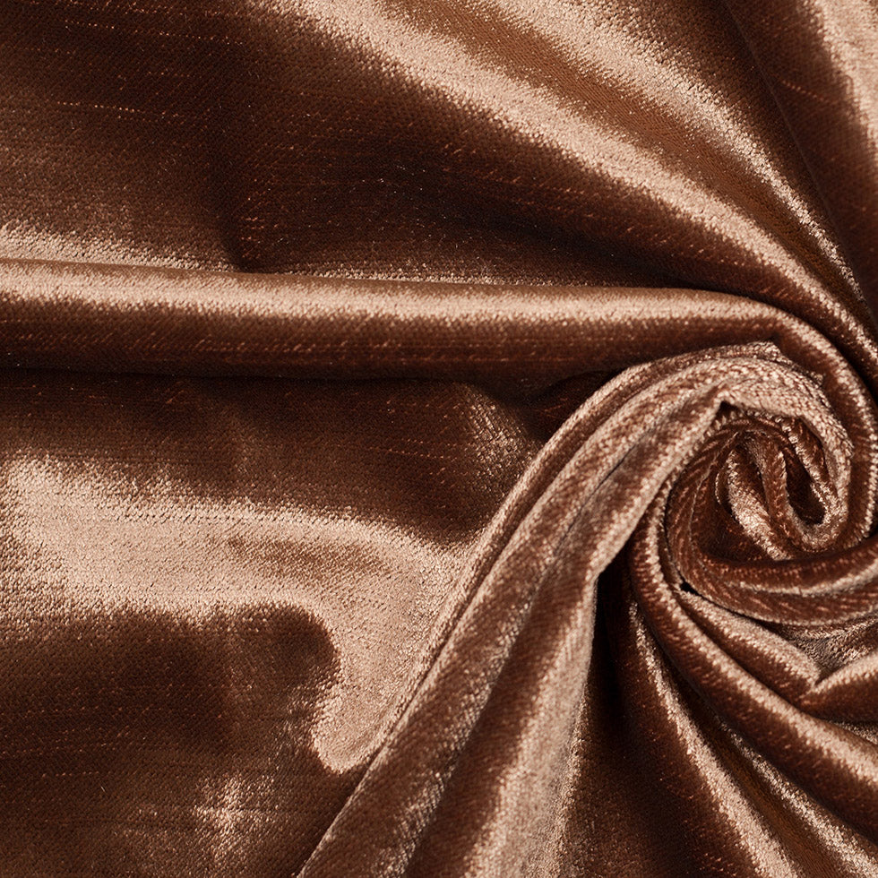 Copper Polyester Velvet
