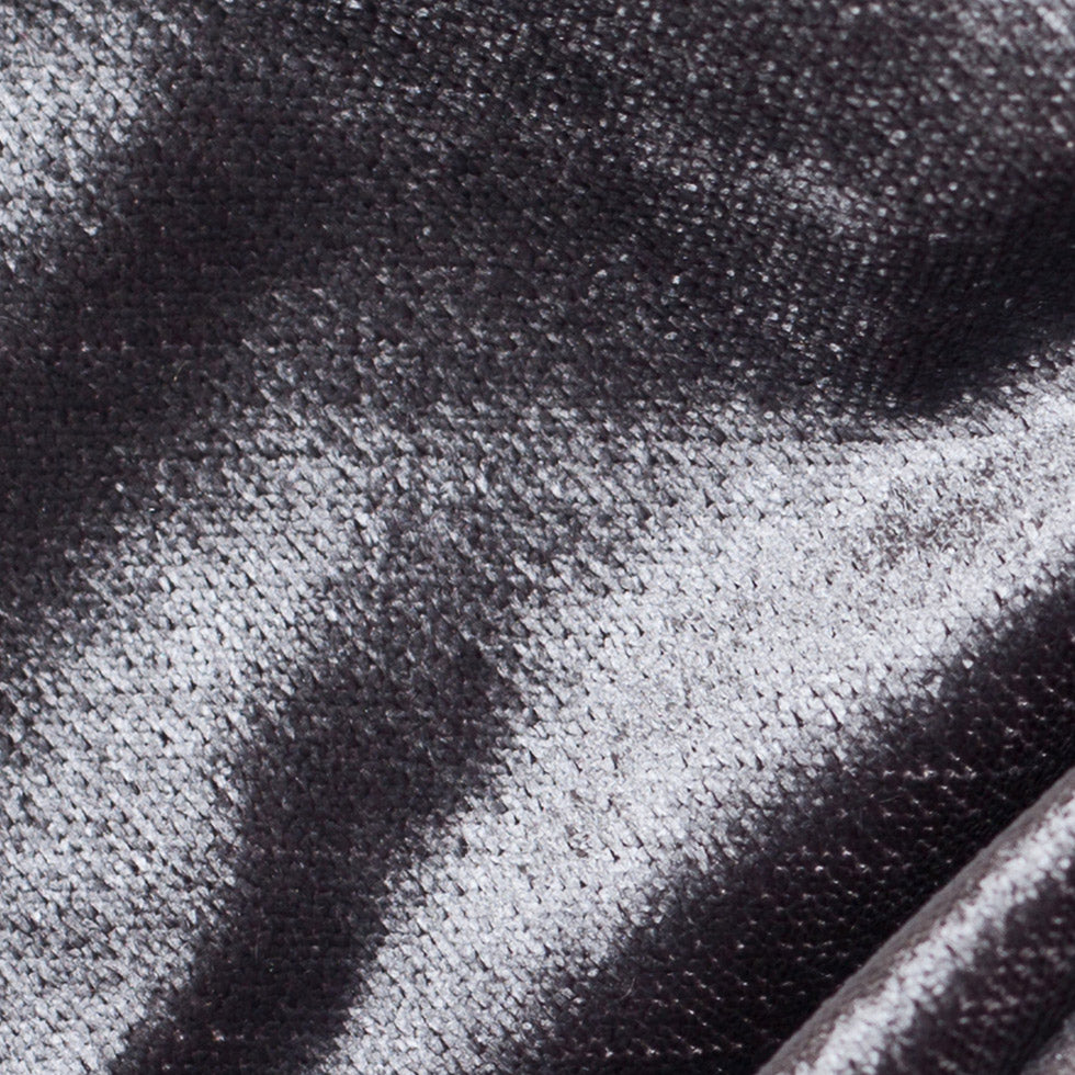 Turkish Gunmetal Polyester Velvet - Detail