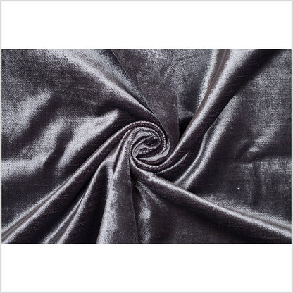 Turkish Gunmetal Polyester Velvet - Full
