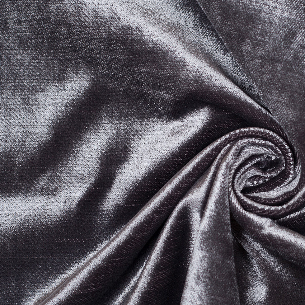 Turkish Gunmetal Polyester Velvet
