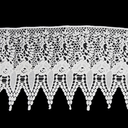 10" White Cotton Guipure Lace Trim