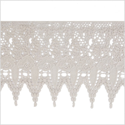10" Ecru Cotton Guipure Lace Trim