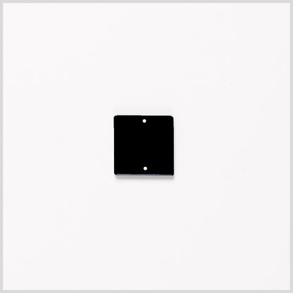 Black Laminate 2-Hole Square Plastic Button - 30L/19mm