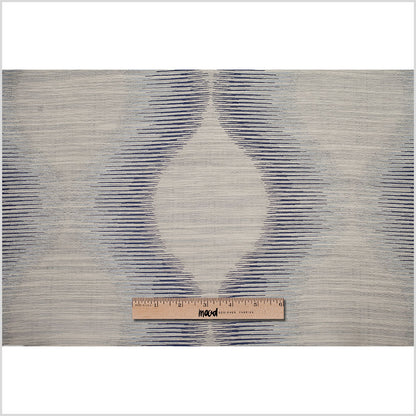 Indian Blue/Gray Geometric Poly/Cotton Woven - Full